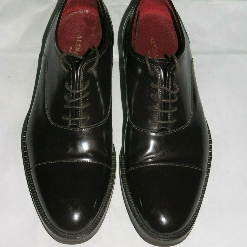 Alexander Dal 1910 Brown Shell Cordovan Leather Oxford Dress Shoe 7D